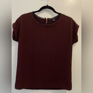 Ann Taylor Deep Burgundy Blouse XSP